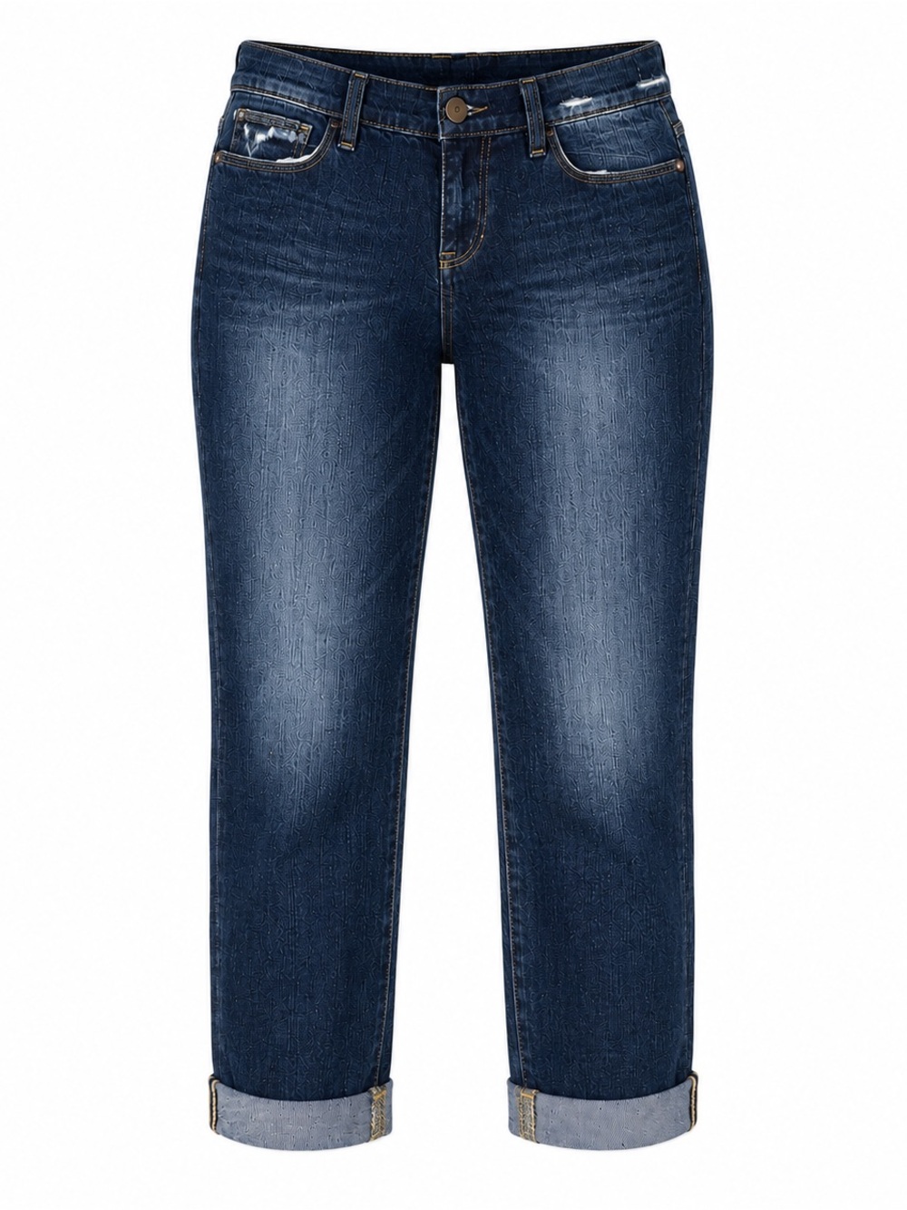 Joe's Jeans Indigo Cropped Roll-Cuff Ankle Jeans